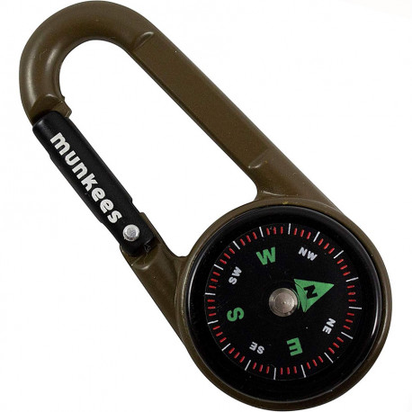 Munkees Munkees 3137 брелок-компас Thermometer military brown