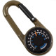 Munkees Munkees 3137 брелок-компас Thermometer military brown