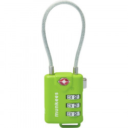 Munkees Munkees 3609 брелок-замок TSA Cable Combi Lock lime